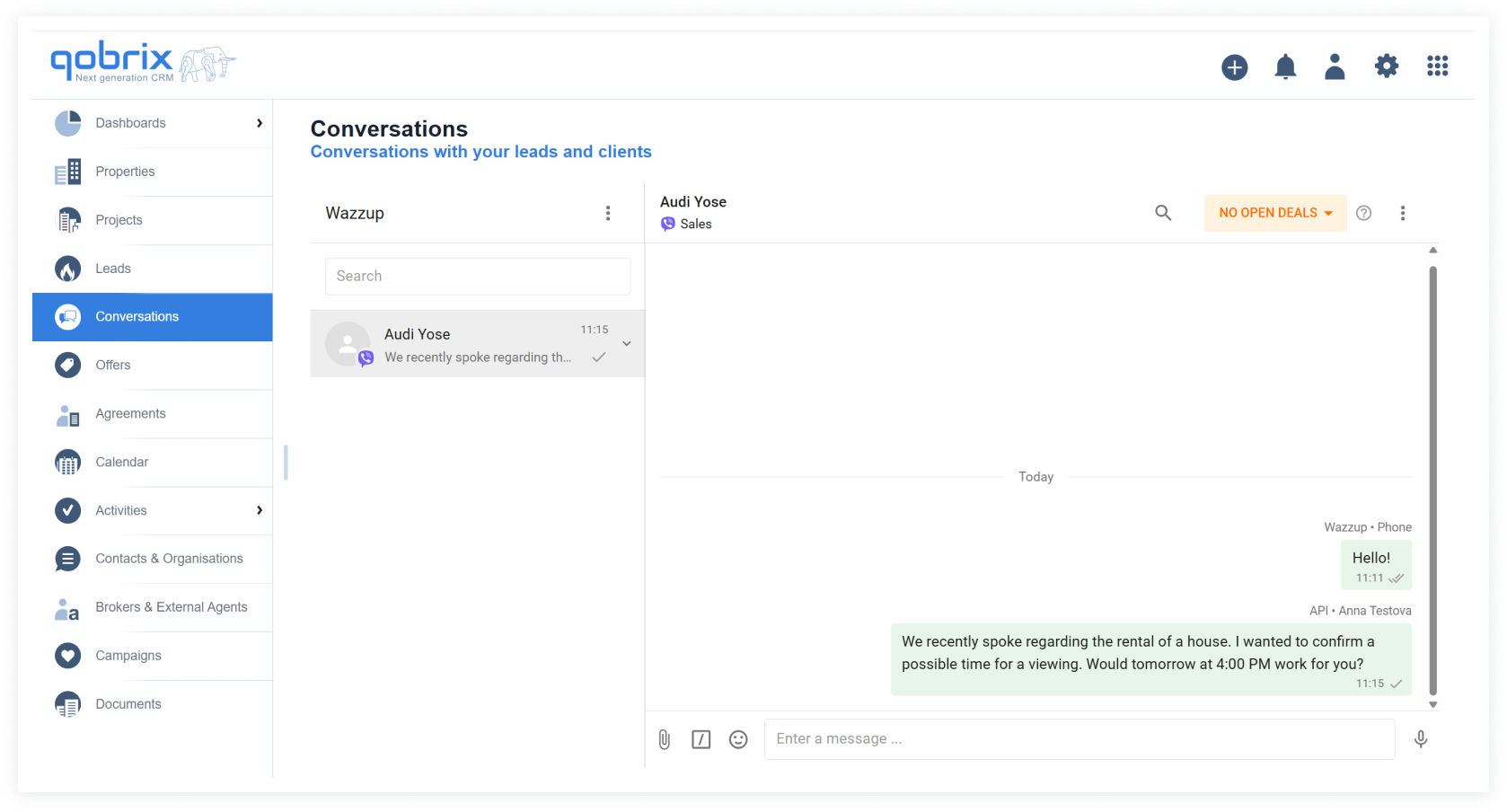 Qobrix Chats
