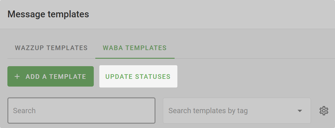 Update Template Statuses