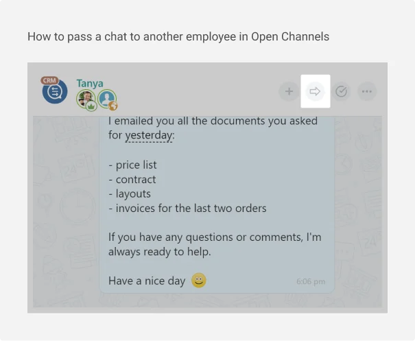 Pass a Chat Open Channel