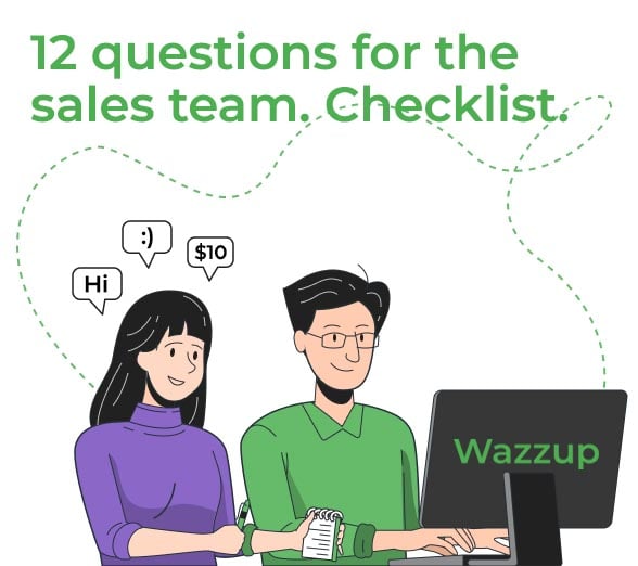 12 questions that will help to sell to the client in WhatsApp